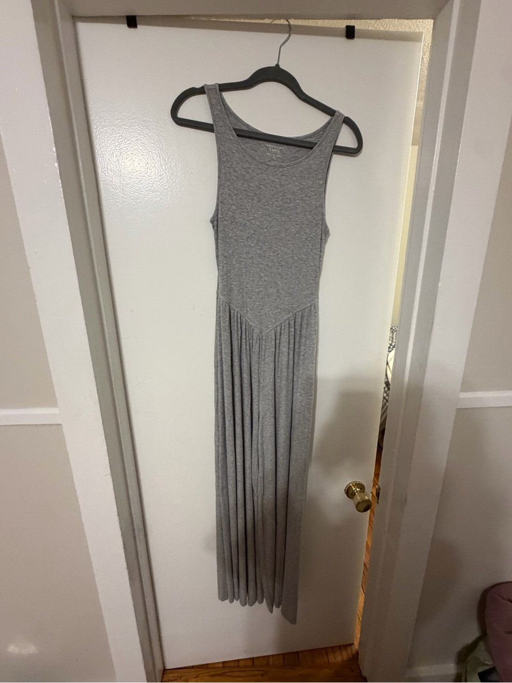 American Eagle Outfitters Grey Sleeveless Maxi Dress